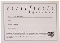 Disney Limited Edition Sericel of ''Two Hero Party'' From ''Winnie the Pooh & the Blustery Day'' -- Signed by the Actor Who Voiced Winnie the Pooh